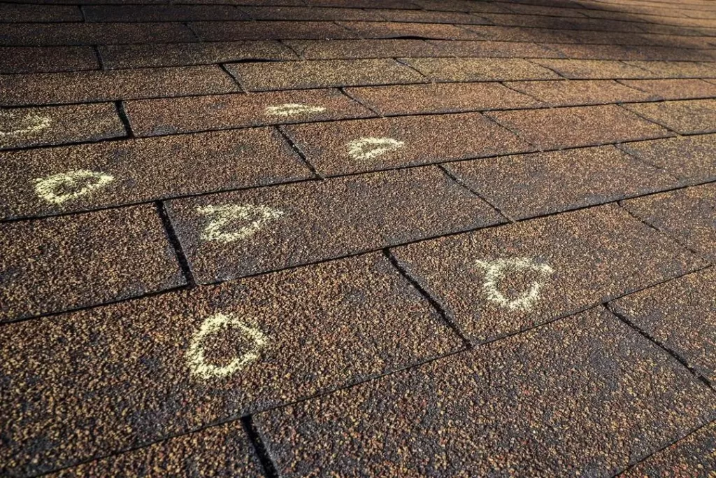 Storm Damaged Roof Shingles