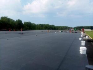 Commercial flat roof replacement