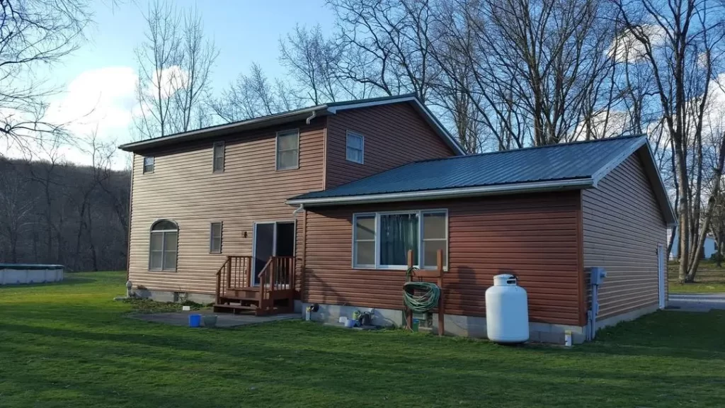 Exterior of home new siding